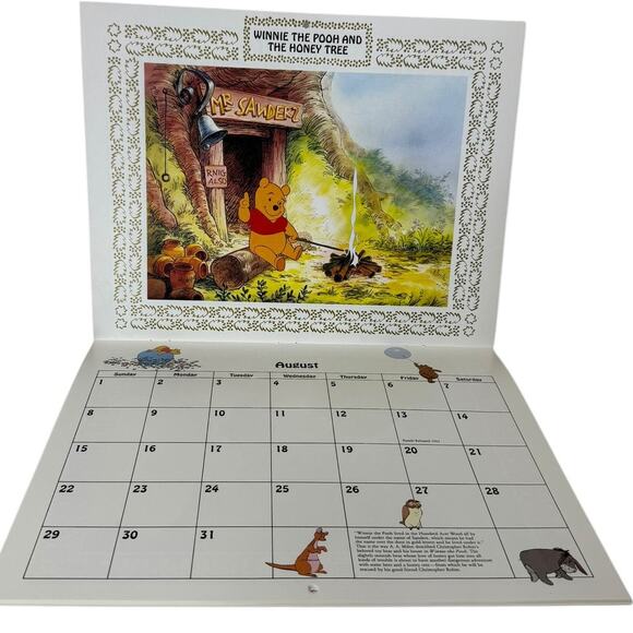 Walt Disney Classics 1982 Calendar Peter Pan Cinderella Jungle Book Winnie Pooh - Picture 5 of 10